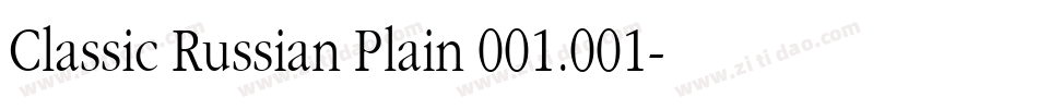 Classic Russian Plain 001.001字体转换